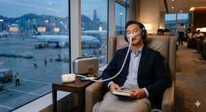 AirMini 便攜式睡眠治療儀，專為現代旅行生活方式打造，舒適便捷