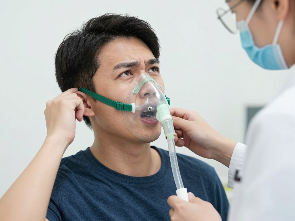 面罩試戴時的舒適度檢查動作示範 面罩試戴時的舒適度檢查動作示範